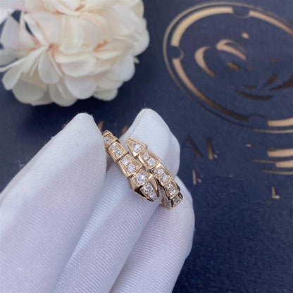 [BLAUE TRÄNEN]SERPENTI RING ROTGOLD DIAMANT 4MM