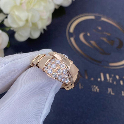 [BLAUE TRÄNEN]SERPENTI RING ROTGOLD DIAMANT