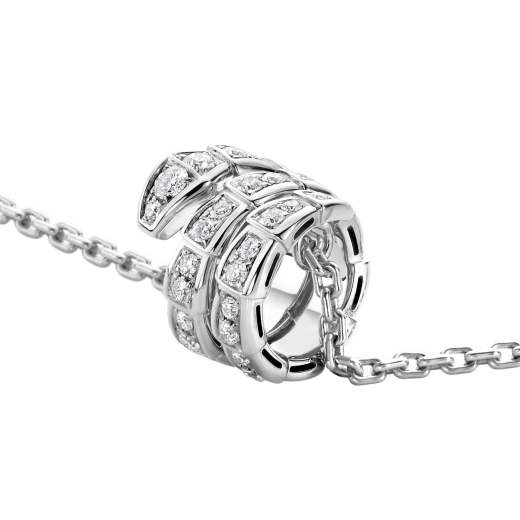 [BLAUE TRÄNEN]SERPENTI HALSKETTE DOPPELRING DIAMANT