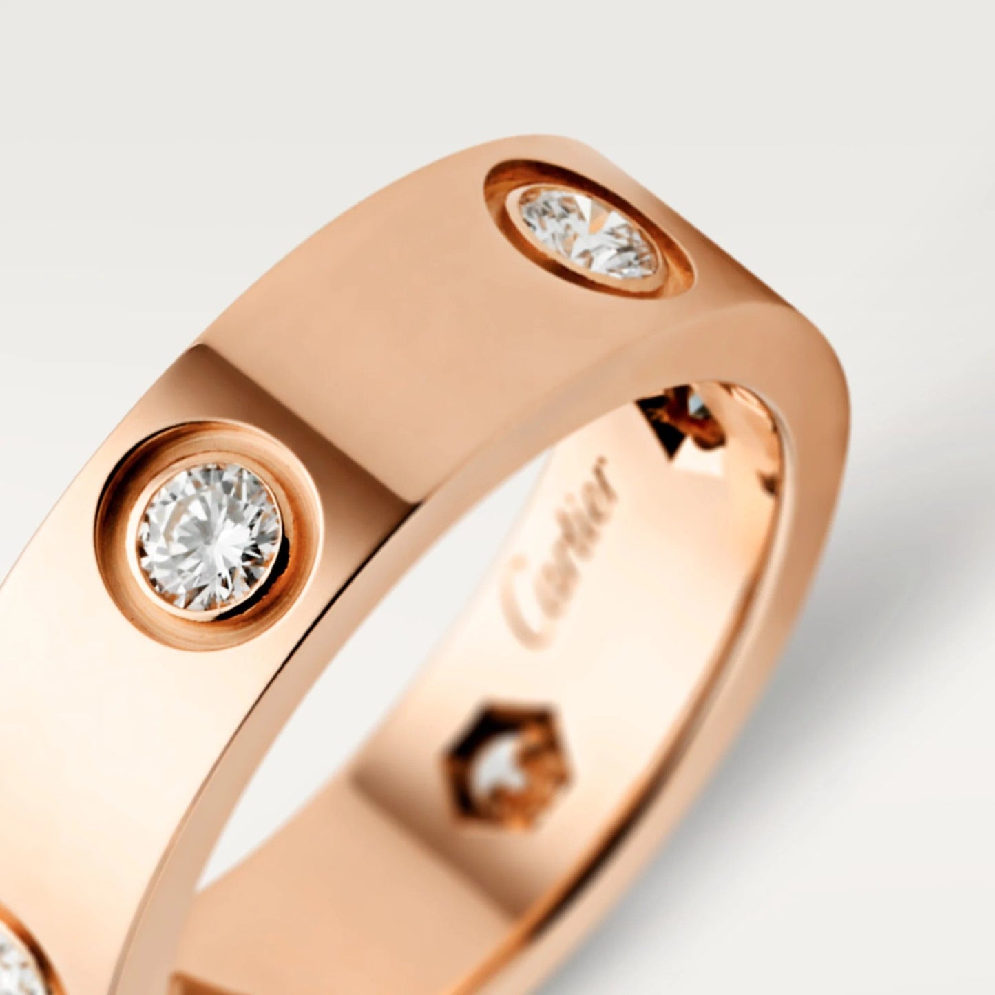 [Blue Tears Jewelry]LOVE 5.5MM 6 DIAMOND RING