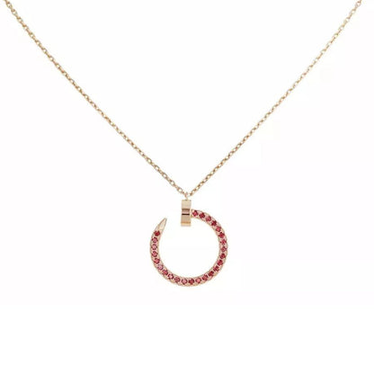 [Blue Tears Jewelry]JUSTE NECKLACE RED FULL DIAMONDS