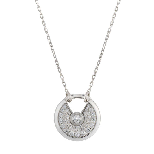 [BLAUE TRÄNEN]AMULETT SILBER VOLLMUNDIGE DIAMANTKETTE