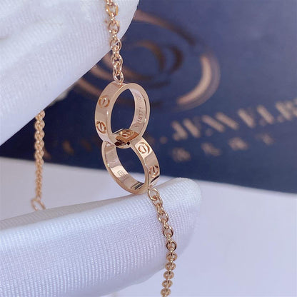 [BLAUE TRÄNEN]LIEBE ARMBAND DOPPELRING