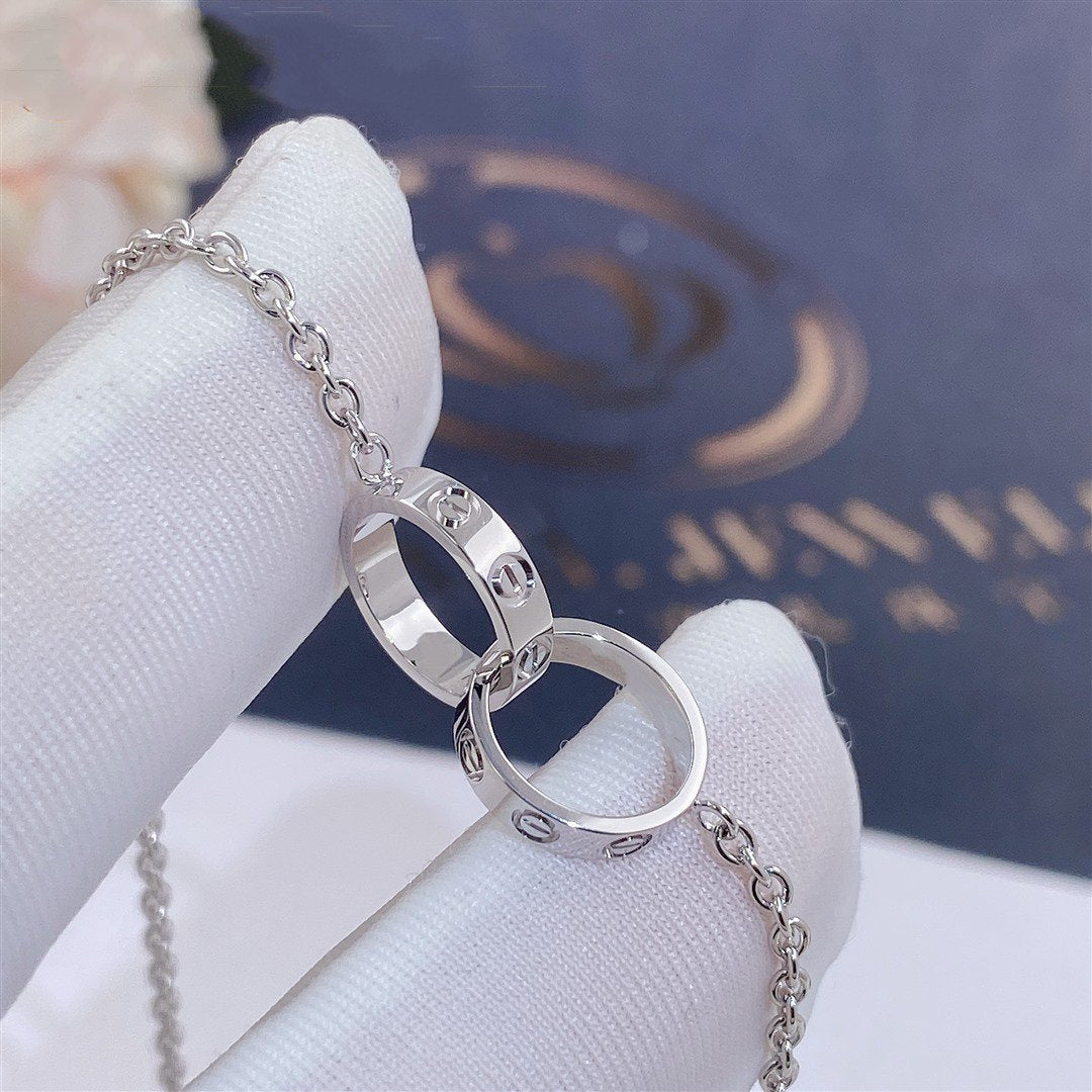 [BLAUE TRÄNEN]LIEBE ARMBAND DOPPELRING