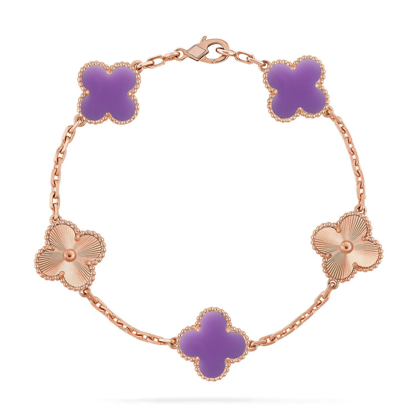 [BLUE TEARS]CLOVER 5 MOTIF LIGHT PURPLE BRACELET COLLECTION