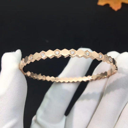 [BLAUE TRÄNEN] BEE LOVE ROSÉGOLD DIAMANTARMBAND 