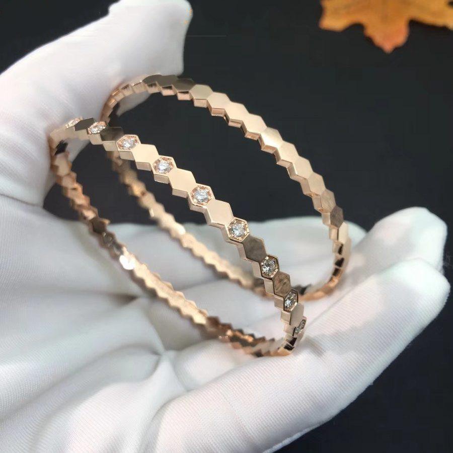 [BLAUE TRÄNEN] BEE LOVE ROSÉGOLD DIAMANTARMBAND 