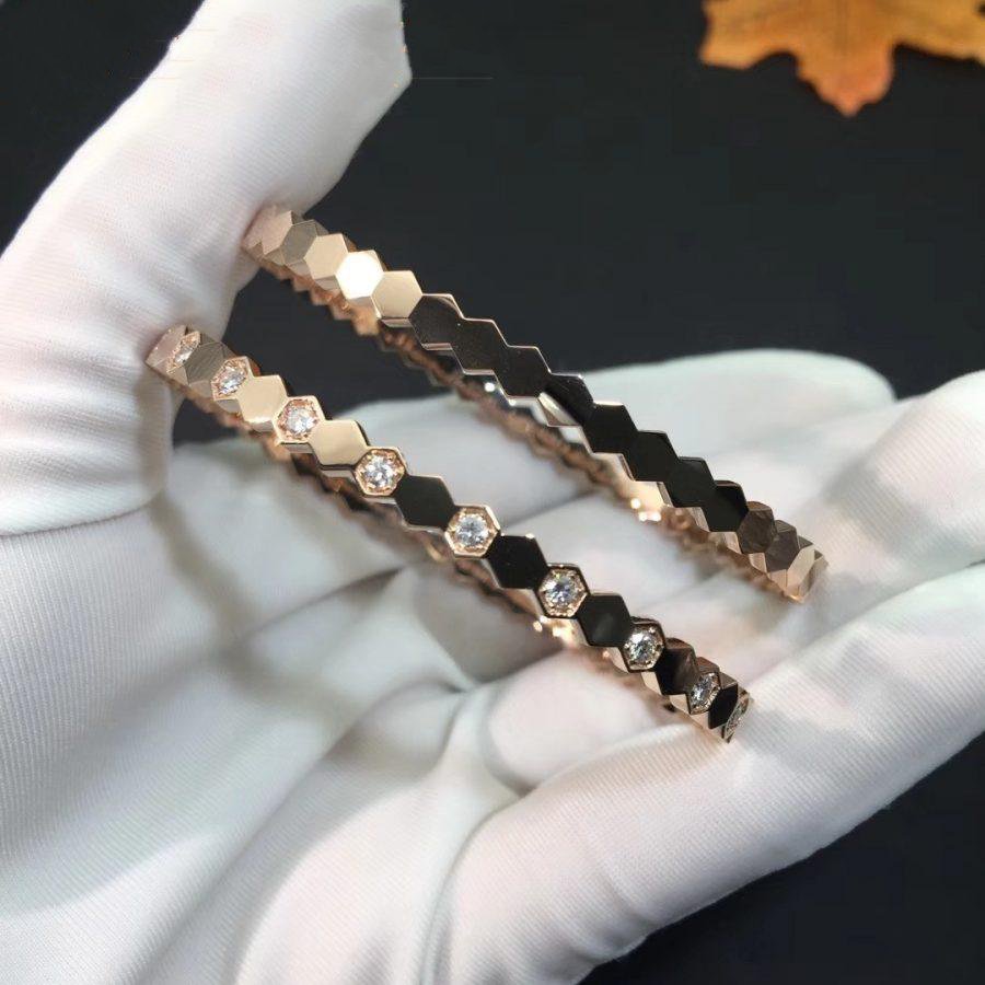 [BLAUE TRÄNEN] BEE LOVE ROSÉGOLD DIAMANTARMBAND 