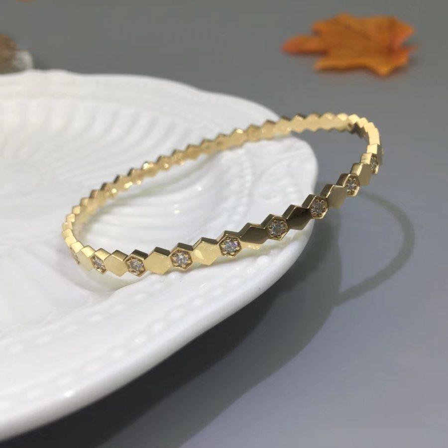 [BLAUE TRÄNEN] BIENENLIEBE GOLD DIAMANT ARMBAND 