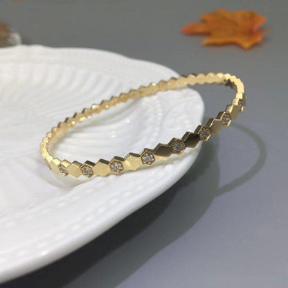 [BLAUE TRÄNEN] BIENENLIEBE GOLD DIAMANT ARMBAND 