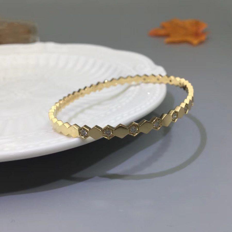 [BLAUE TRÄNEN] BIENENLIEBE GOLD DIAMANT ARMBAND 