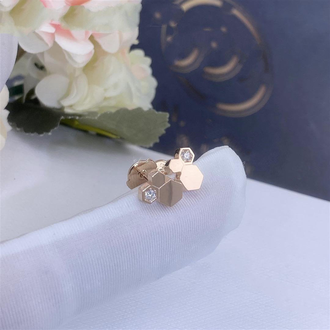 [BLAUE TRÄNEN] BEE LOVE ROSÉGOLD DIAMANT OHRRINGE