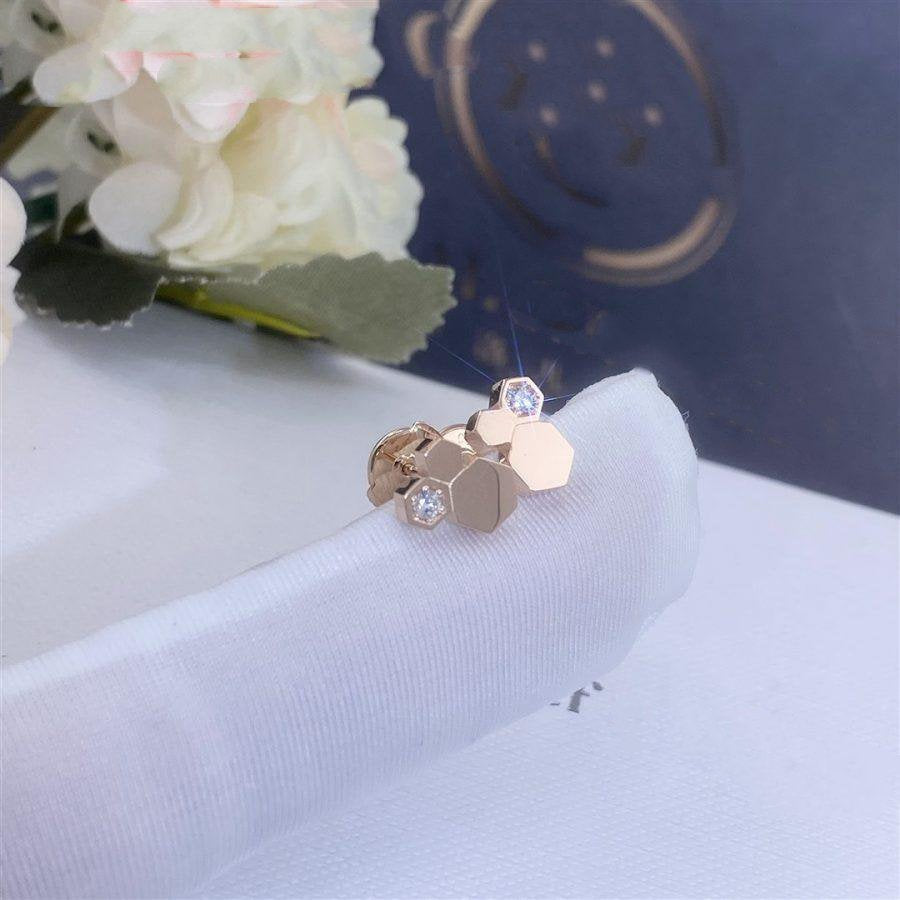 [BLAUE TRÄNEN] BEE LOVE ROSÉGOLD DIAMANT OHRRINGE