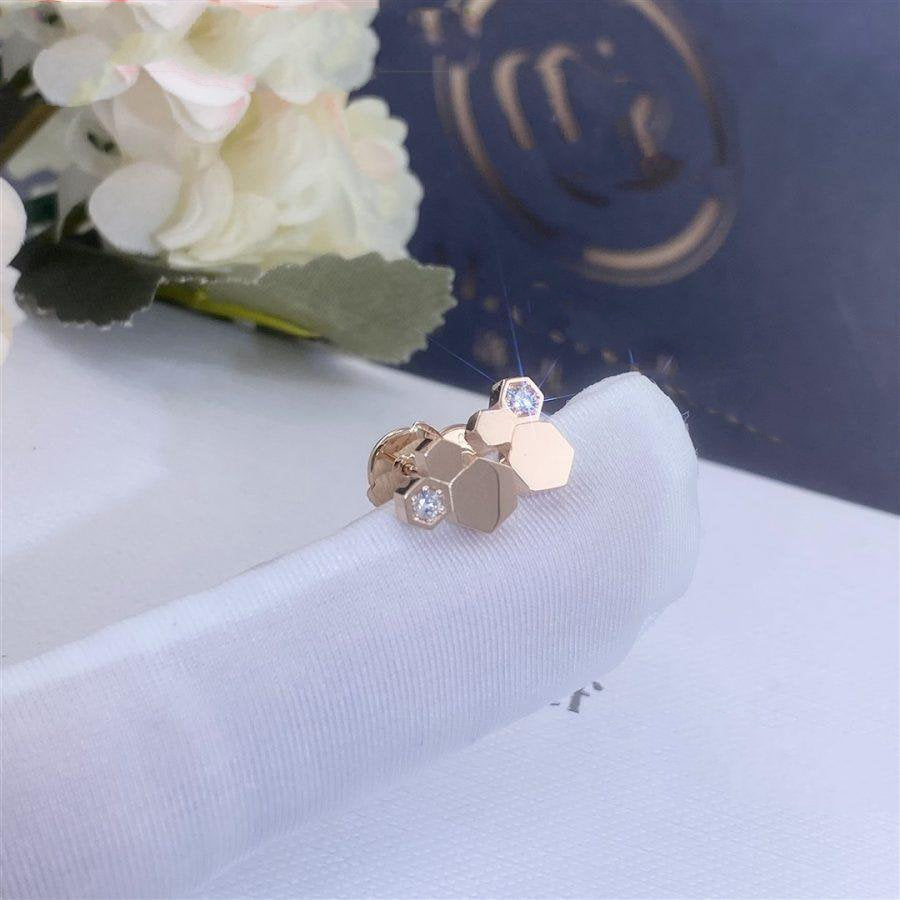 [BLAUE TRÄNEN] BEE LOVE ROSÉGOLD DIAMANT OHRRINGE