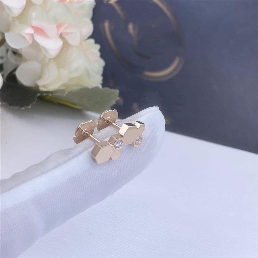 [BLAUE TRÄNEN] BEE LOVE ROSÉGOLD DIAMANT OHRRINGE