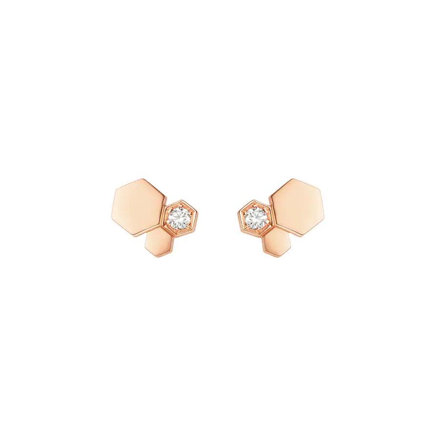 [BLAUE TRÄNEN] BEE LOVE ROSÉGOLD DIAMANT OHRRINGE