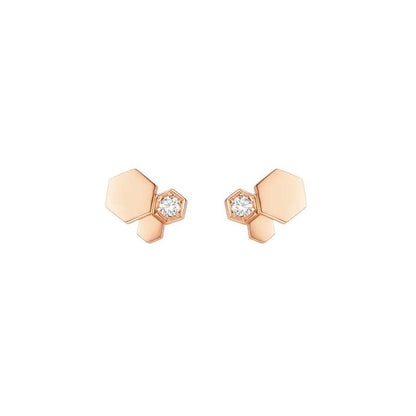 [BLAUE TRÄNEN] BEE LOVE ROSÉGOLD DIAMANT OHRRINGE