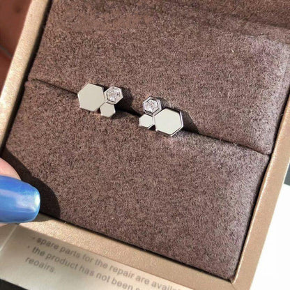 [BLAUE TRÄNEN] BEE LOVE SILBERNE DIAMANT-OHRRINGE