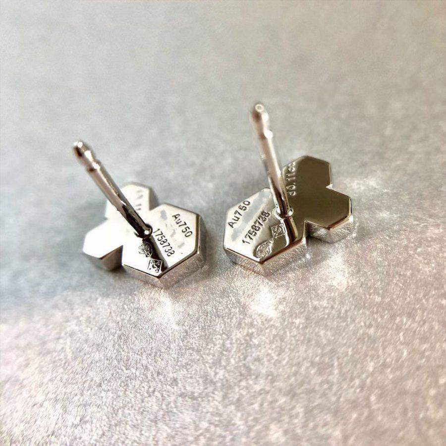 [BLAUE TRÄNEN] BEE LOVE SILBERNE DIAMANT-OHRRINGE