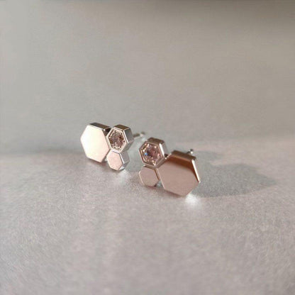 [BLAUE TRÄNEN] BEE LOVE SILBERNE DIAMANT-OHRRINGE