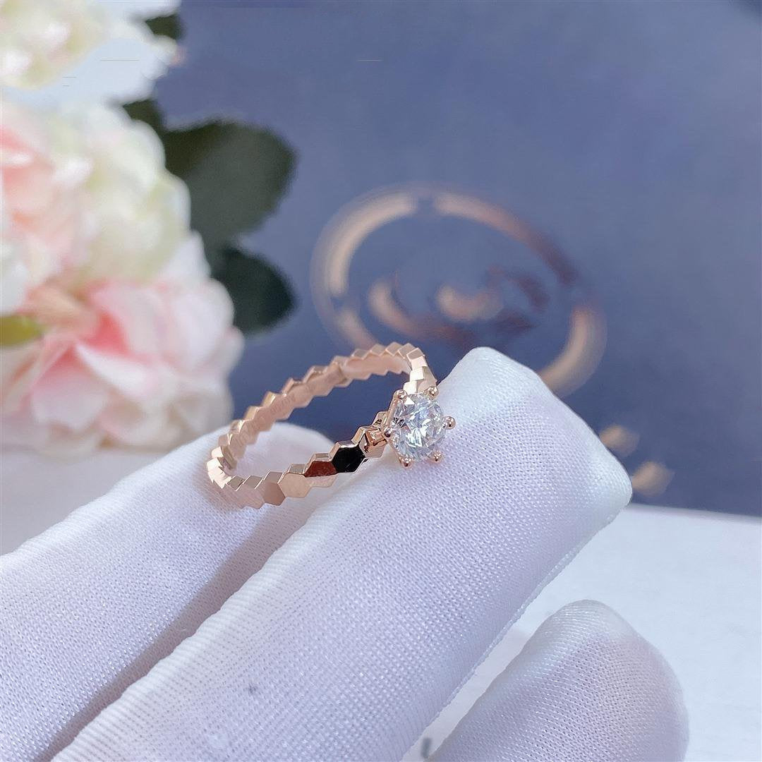 [BLAUE TRÄNEN] BIENENLIEBE RING ROTGOLD 1 DIAMANT