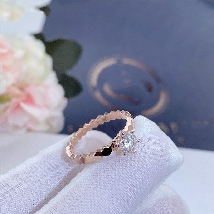 [BLAUE TRÄNEN] BIENENLIEBE RING ROTGOLD 1 DIAMANT
