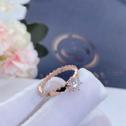 [BLAUE TRÄNEN] BIENENLIEBE RING ROTGOLD 1 DIAMANT