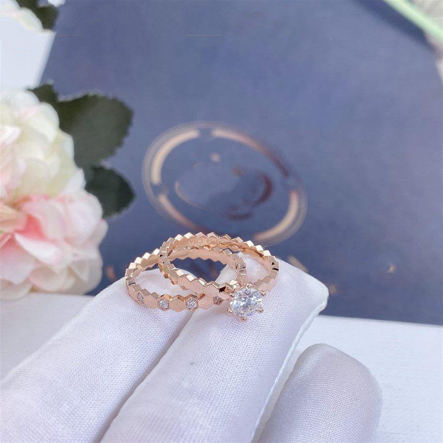 [BLAUE TRÄNEN] BIENENLIEBE RING ROTGOLD 1 DIAMANT
