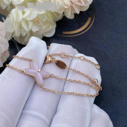 [BLAUE TRÄNEN]JEUX ARMBAND ROSA MOP ROSA GOLD 1 DIAMANT