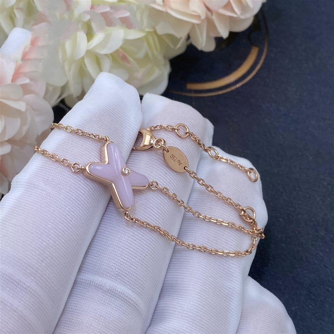 [BLAUE TRÄNEN]JEUX ARMBAND ROSA MOP ROSA GOLD 1 DIAMANT