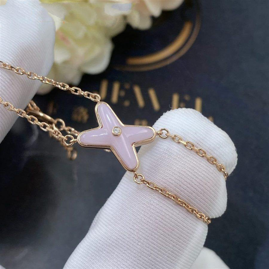 [BLAUE TRÄNEN]JEUX ARMBAND ROSA MOP ROSA GOLD 1 DIAMANT