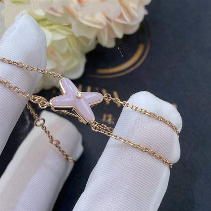 [BLAUE TRÄNEN]JEUX ARMBAND ROSA MOP ROSA GOLD 1 DIAMANT