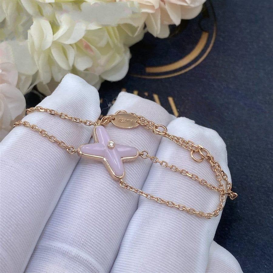 [BLAUE TRÄNEN]JEUX ARMBAND ROSA MOP ROSA GOLD 1 DIAMANT
