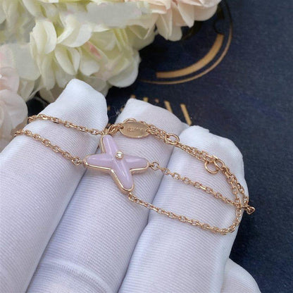[BLAUE TRÄNEN]JEUX ARMBAND ROSA MOP ROSA GOLD 1 DIAMANT