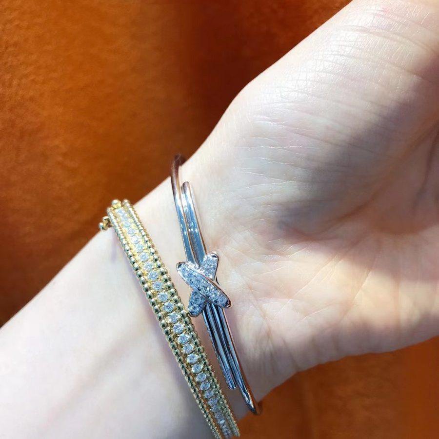 [BLAUE TRÄNEN]JEUX DE ARMBAND SILBER DIAMANTEN