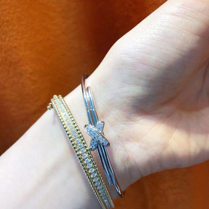 [BLAUE TRÄNEN]JEUX DE ARMBAND SILBER DIAMANTEN