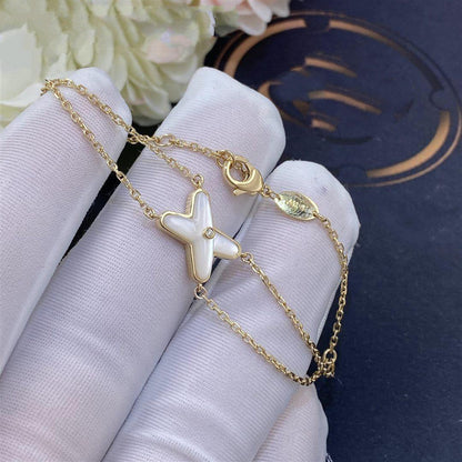 [BLAUE TRÄNEN]JEUX ARMBAND WEISSES MOP GOLD 1 DIAMANT