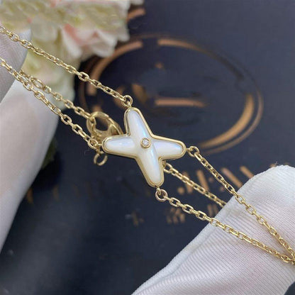 [BLAUE TRÄNEN]JEUX ARMBAND WEISSES MOP GOLD 1 DIAMANT