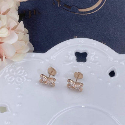 [BLAUE TRÄNEN]JEUX DE ROSÉGOLD DIAMANT OHRRINGE
