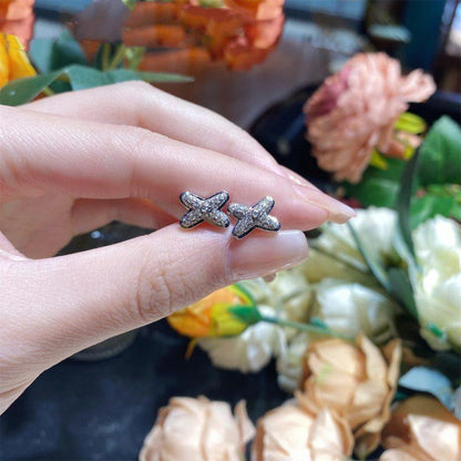 [BLAUE TRÄNEN]JEUX DE SILBER DIAMANT OHRRINGE