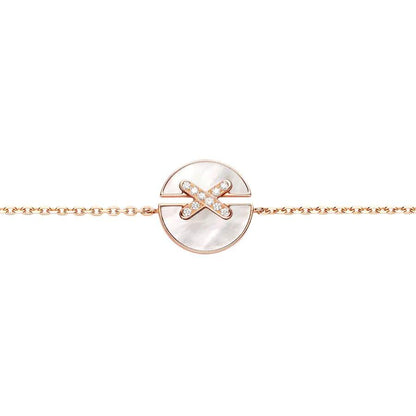 [BLAUE TRÄNEN]JEUX DE ARMBAND MOP ROSA GOLD DIAMANTEN