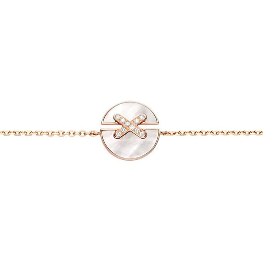 [BLAUE TRÄNEN]JEUX DE ARMBAND MOP ROSA GOLD DIAMANTEN