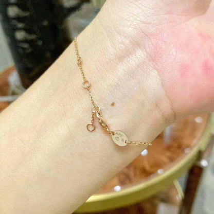 [BLAUE TRÄNEN]JEUX DE ARMBAND MOP ROSA GOLD DIAMANTEN
