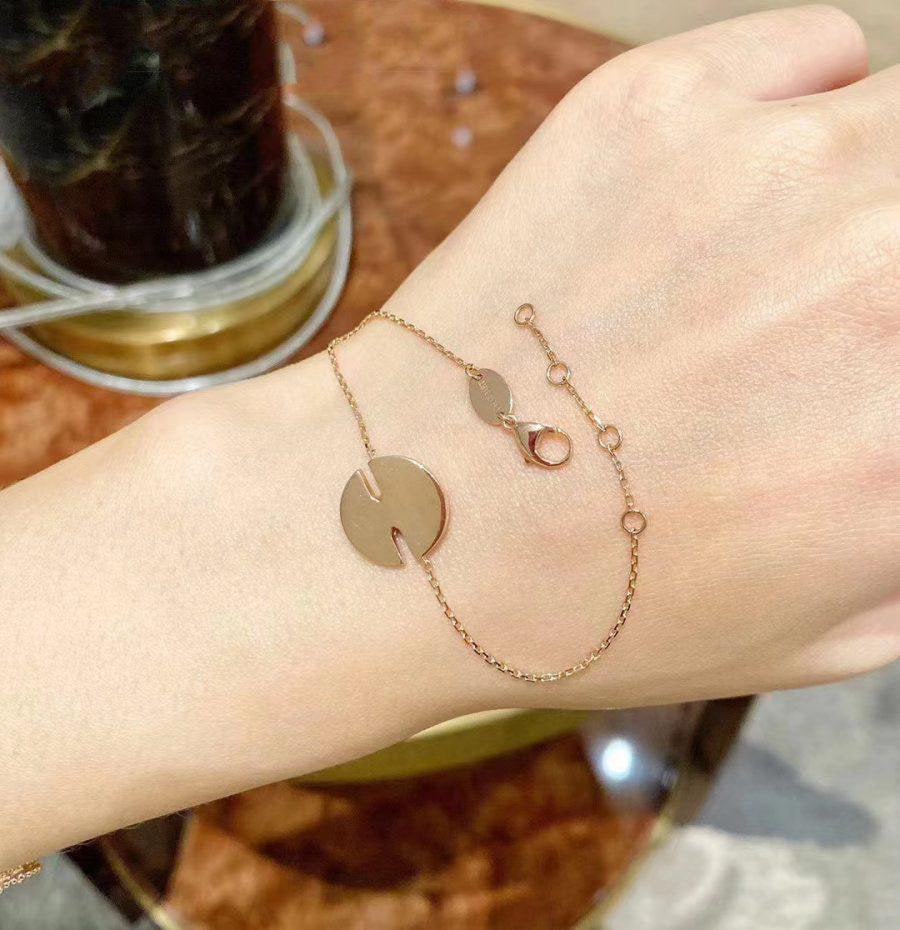 [BLAUE TRÄNEN]JEUX DE ARMBAND MOP ROSA GOLD DIAMANTEN