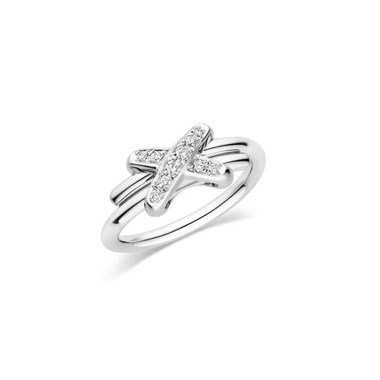 [BLAUE TRÄNEN]JEUX DE SILBER DIAMANTRING