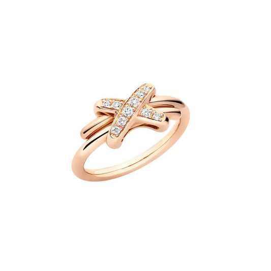 [BLAUE TRÄNEN]JEUX DE ROSÉGOLD DIAMANTRING