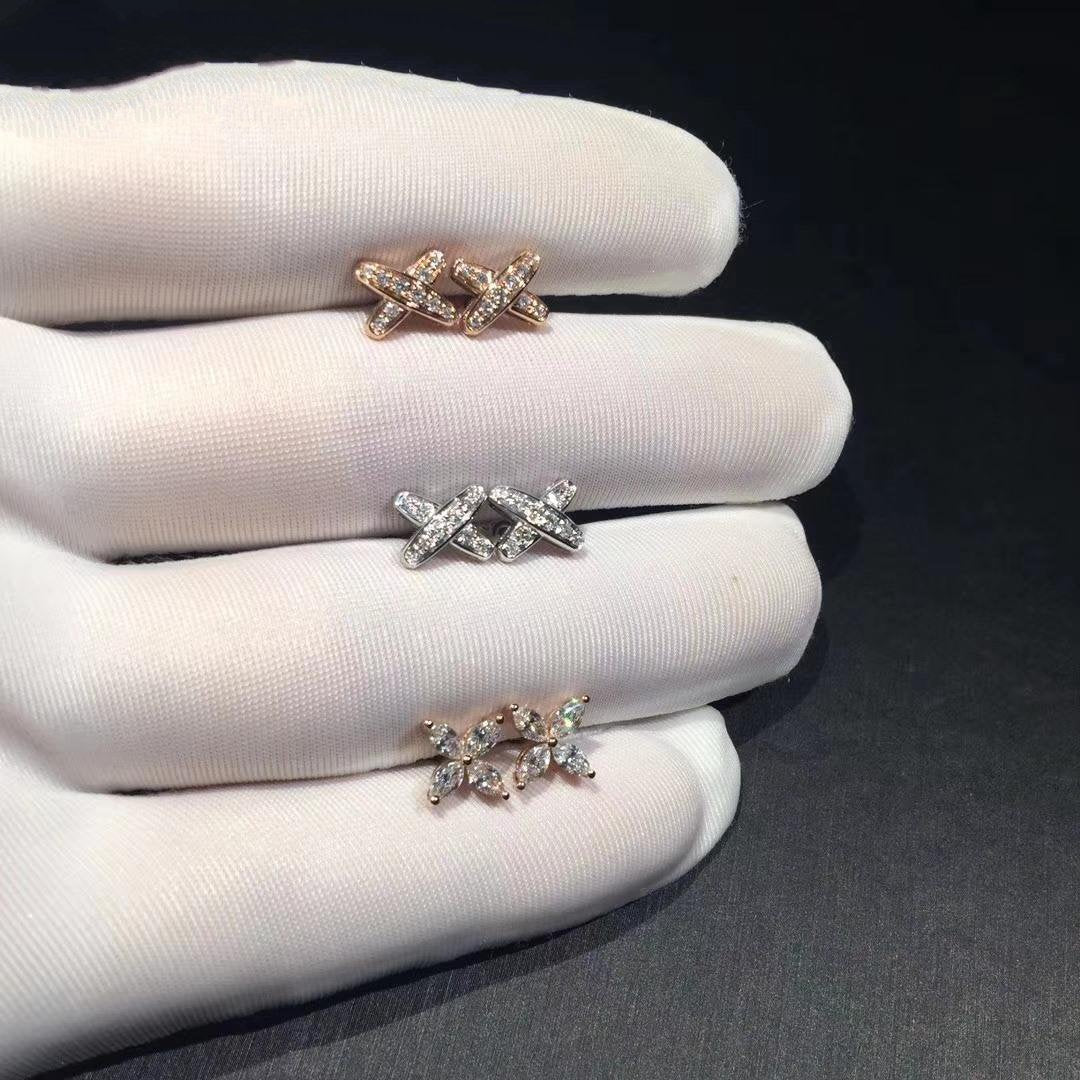[BLAUE TRÄNEN]JEUX DE DIAMOND OHRRINGE