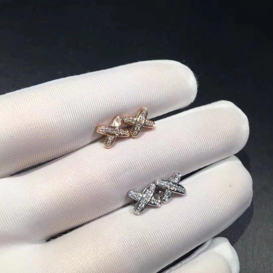 [BLAUE TRÄNEN]JEUX DE DIAMOND OHRRINGE