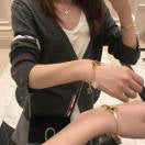 [Blue Tears Jewelry]Move Noa Rose Gold Pav¨¦ Diamond Bangle Bracelet