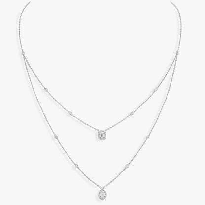 [Blue Tears Jewelry]Diamond Necklace My Twin 2 Rows